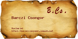 Barczi Csongor névjegykártya